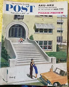 1958 September 6 The Saturday Evening Post Vintage Magazine John Clymer VGC - Picture 1 of 2