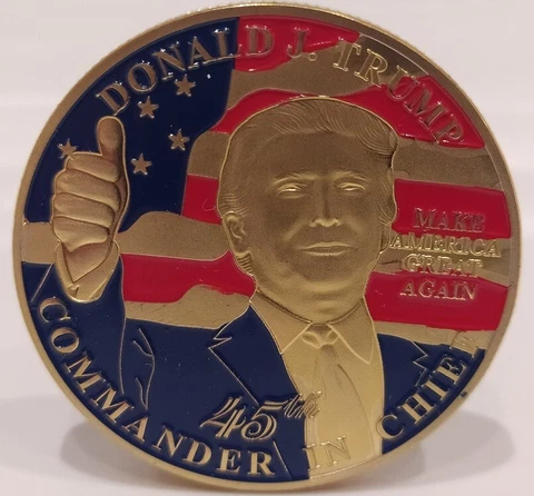 Donald Trump Gold Coin 2024 Americana President New York Washington Old Medal US Cover