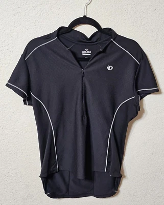 Camiseta de ciclismo Pearl Izumi para mujer negra 3/4 cremallera manga corta talla L Foto 1 de 4