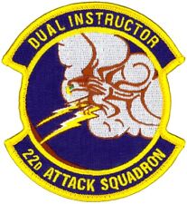 USAF 22d ATTACK SQUADRON PATCH - DUAL INSTRUCTOR