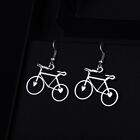 Bike Bicycle Sport Heart Love Drop Dangle Earrings + Free Gift Bag