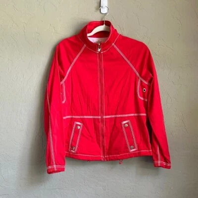 Oleg Cassini Sport красный ветровка куртка размер средний - Изображение 1 из 4