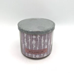 BBW PINK LEMONADE Ombre Candle Bath & Body Works Galvanized Steel Lid 3 Wick NEW - Picture 1 of 4