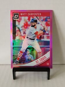 2018 Donruss Optic Pink Prizm #143 Matt Carpenter St. Louis Cardinals