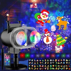 2in1 Ocean Wave Snowflake 16 Patterns Christmas Projector Light Xmas Decorations - Picture 1 of 13
