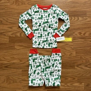 2pc Carter’s Size 6 6A Long Sleeve Cotton Christmas Holiday Pajamas Set NWT! - Picture 1 of 10