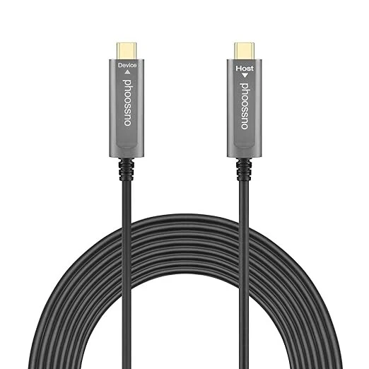USB C to C Fiber Optical Cable USB 3.1 Type C Cable 10Gbps 50FT Compatible with  - Image 1 of 4