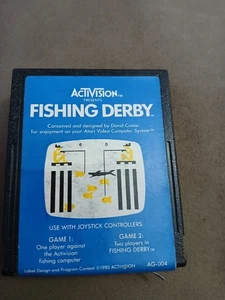 Atari Activision Fishing Derby game cartridge 1980 AG-004 blue label - Picture 1 of 5