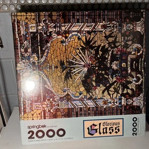 Springbock Puzzle Herrliche Glasmalerei Kunst 2000 Teile PZL9407 Vintage NEU - Bild 1 von 6