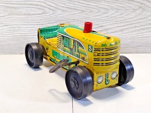 Vintage MARX Climbing Tractor #5 Wind Up Tin Litho Toy with Key 1950s WORKS! - Picture 1 of 6