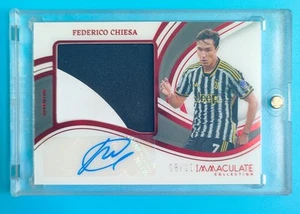 2023-24 Immaculate Juventus Federico Chiesa Premium Patch Auto 8/10 - Picture 1 of 2