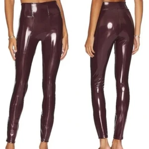 Leggings Spanx Borgoña Imitación Charol Talla S/P - Imagen 1 de 6