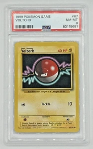 1999 POKEMON GAME BASE SET UNLIMITED #67 VOLTORB PSA 8 - Picture 1 of 2