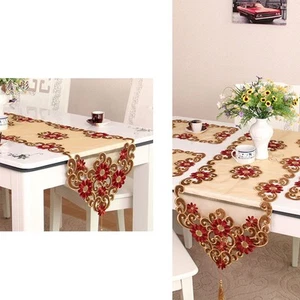 Nagelneue Tischdecke Europäischer Hof Handarbeit Bestickt Hohl Polyester - Bild 1 von 9