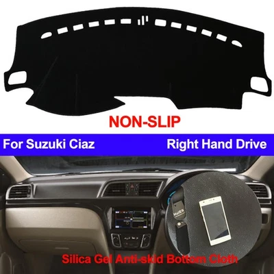 Alfombrilla de cuero de silicona para tablero de instrumentos de coche para Suzuki Ciaz con volante a la derecha Foto 1 de 4
