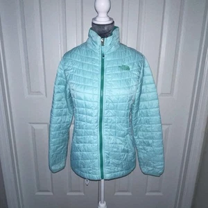 The North Face Coat Girls Size L 14-16 Thermoball Eco Quilted Puffer Full Zip - Picture 1 of 8