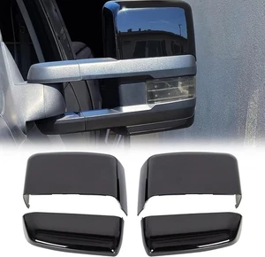 ACLONG Abschleppspiegel Abdeckkappen glänzend passend für Chevy Silverado 2014-2019, schwarz  - Bild 1 von 7