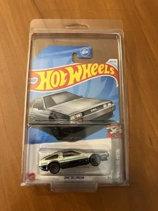 Hot Wheels HW Rolling Metal Treasure Hunt Silver Blue Black Stripe DMC Delorean - Picture 1 of 3