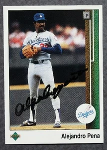 Los Angeles Dodgers Alejandro Pena signed / autographed 1989 Upper Deck card --- - Picture 1 of 1