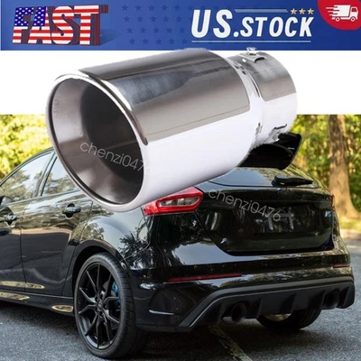 For 2016 Ford Focus RS 38-76mm Straight Exhaust Pipe Car Rear Throat Muffler Foto 1 de 4