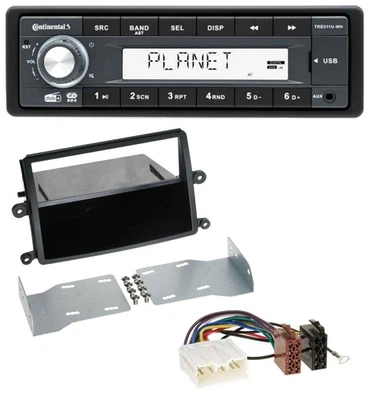 Continental MP3 AUX USB DAB 1DIN Autoradio für Mitsubishi L200 (KAOT, ab 2006) - Bild 1 von 4