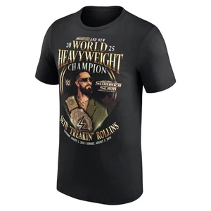 WWE Seth Rollins World Heavyweight Champion Summerslam Black T-Shirt - Bild 1 von 4