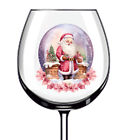 12x Pink Christmas Globe Tumbler Wine Glass Bottle Vinyl Sticker Decals t529
