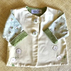 Handmade Repurposed Linens Little Girls Jacket - Picture 1 of 5