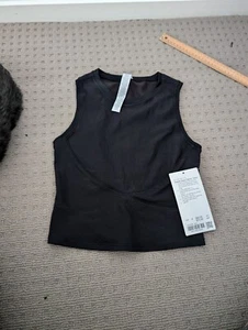 Lululemon Tank Top Womens Size 4 Black Break New Paths Tank Nwt Luxtreme Fabric - Picture 1 of 8