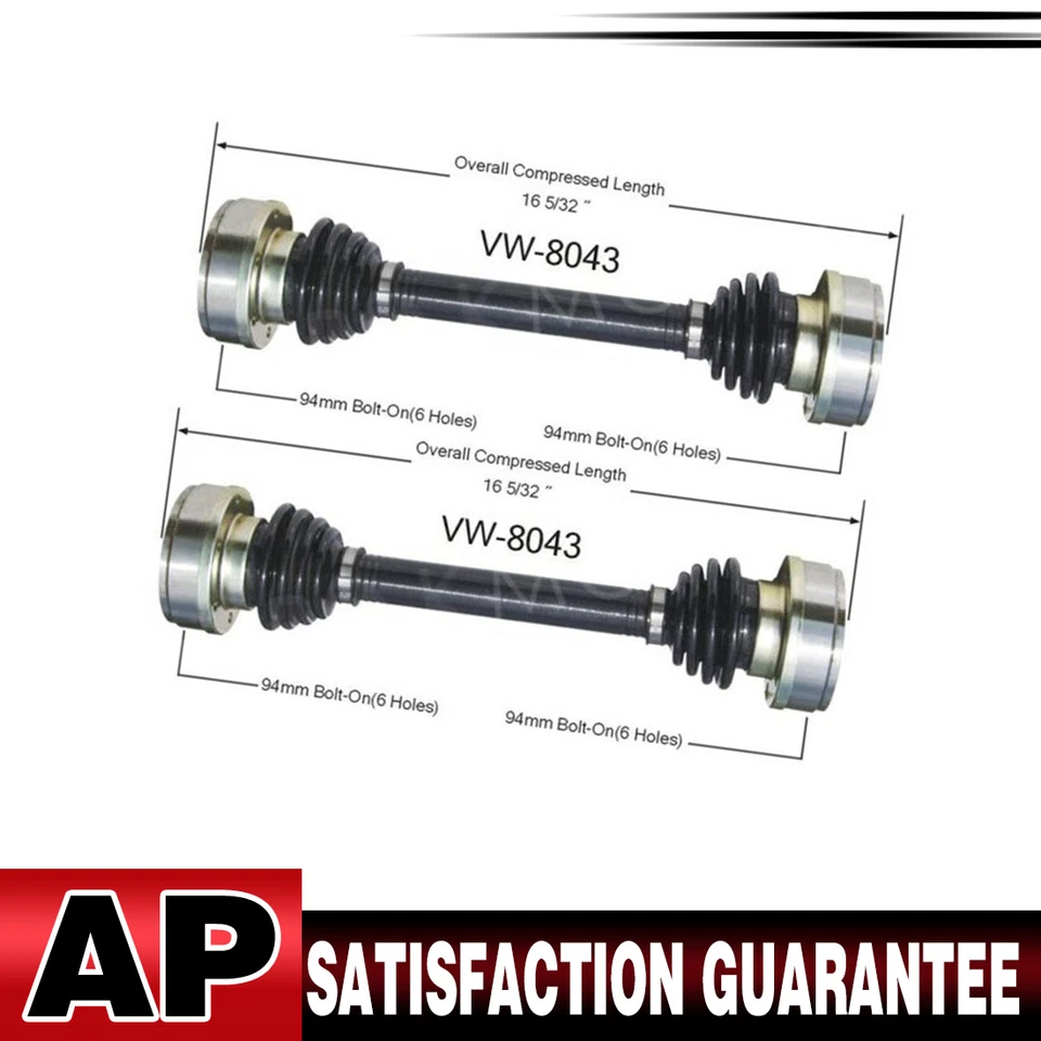 Par trasero conjunto eje CV Surtrack para Porsche 912 1966-1968 manual Foto 1 de 3