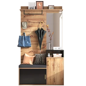 Garderobe Set Kompaktgarderobe Kleiderständer Flurmöbel Komplett Wandgarderobe - Bild 1 von 9