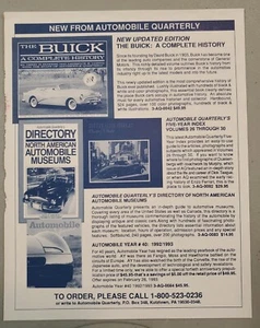 Automobile Quarterly #40 1992/1993 Advertisement - Picture 1 of 1