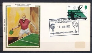 34º CAMPEONATO DE TENIS DE MESA BIRMINGHAM 5.ABR. 1977 - FUNDA DE SEDA VA860 - Imagen 1 de 2
