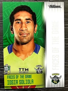 2017 NRL TRADERS 'FACES OF THE GAME' TRADING CARD - IOSIA SOLIOLA/RAIDERS - Picture 1 of 1