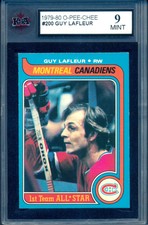 1979-80 OPC O PEE CHEE NHL #200 Guy Lafleur Graded KSA 9 MINT Montreal Canadiens