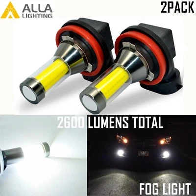 Luz antiniebla LED H11 Allá Lighting|Lámpara bombilla esquinera para Cayena 360° brillo blanco Foto 1 de 4