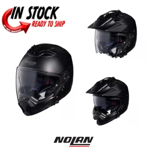 CASCO CROSSOVER NOLAN N70-2X NEGRO MATE MOTOCICLETA BICICLETA DE CALLE - ELIGE EL TAMAÑO - Imagen 1 de 7