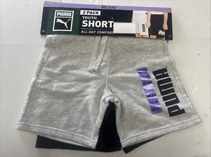 Youth 2-Pack Girls Xs Size 5/6 Shorts Pink Gray New - Picture 1 of 1
