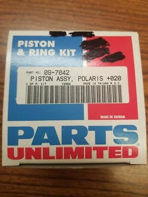 Parts Unlimited Piston & Ring Kit +020 for Polaris. Part# 09-7042 - Image 1 of 4