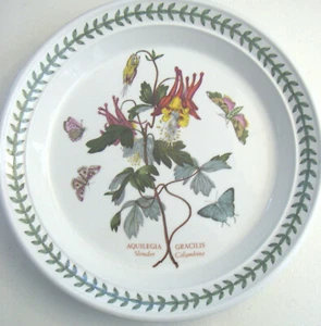 Portmeirion Botanic Garden 8 1/2" Salad Plate Columbine Gracilis Aquilegia - Picture 1 of 4