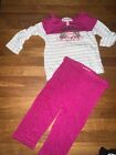 Juicy Couture Mädchen Set Outfit Gr.74 Baby Pink grau weiß