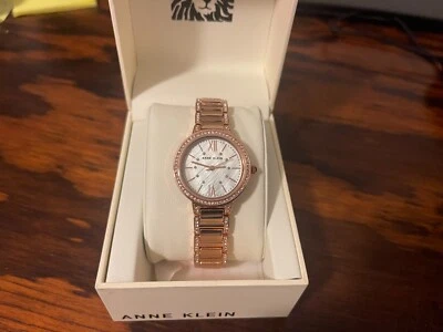 Anne Klein Rose Gold & Diamond & Pearl Women's Watch AK/3134 MSRP $ 95 - Image 1 of 4