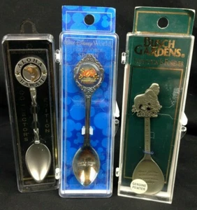 Vtg Collector Souvenir Spoon Disney Busch Gardens Gorilla Hawaii Dolphin Lot - Bild 1 von 10