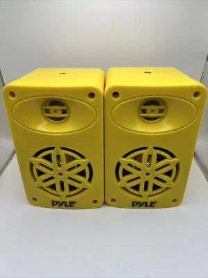 Pyle 3,5» Bluetooth колонки пара 200 Вт 2-полосный водонепроницаемый желтый PDWRBT36YL читать! - Изображение 1 из 4