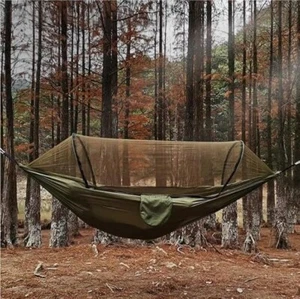 2 Person Camping Garden Hammock With Mosquito Net Outdoor Furniture Bed Strength - Picture 1 of 6
