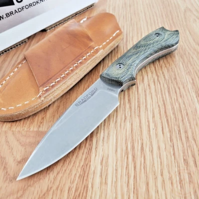 Bradford Knives Guardian 3 Fixed Knife 3.5" N690 Steel Blade Camo Micarta Handle - Image 1 of 4