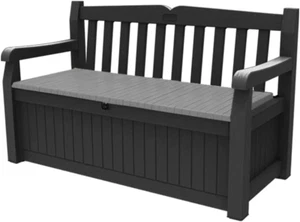 Eden Bench 265L Outdoor 60% Recycelt Gartenmöbel Aufbewahrungsbox Graphit &... - Bild 1 von 1