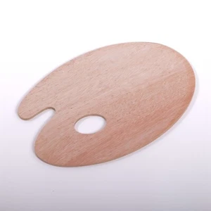 KÜNSTLER MISCHPALETTE | 30x20 cm, 5 mm, oval | Holz Farbpalette - Bild 1 von 4