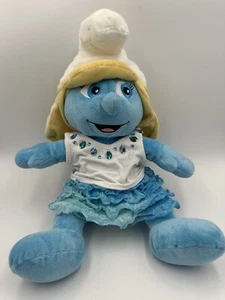 Build a Bear Smurfette Original Plush Stuffed 18” Smurf Girl 2011 Smurfs Movie - Picture 1 of 12