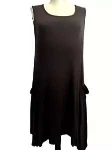 Vestido ALYA Mujer Swing Negro Sin Mangas Talla M Acanalado Tejido - Imagen 1 de 12